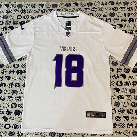 Nike Phil Sims Wears The Number 18 Nfl White Jersey For The New York Giants - Picture 1 of 6